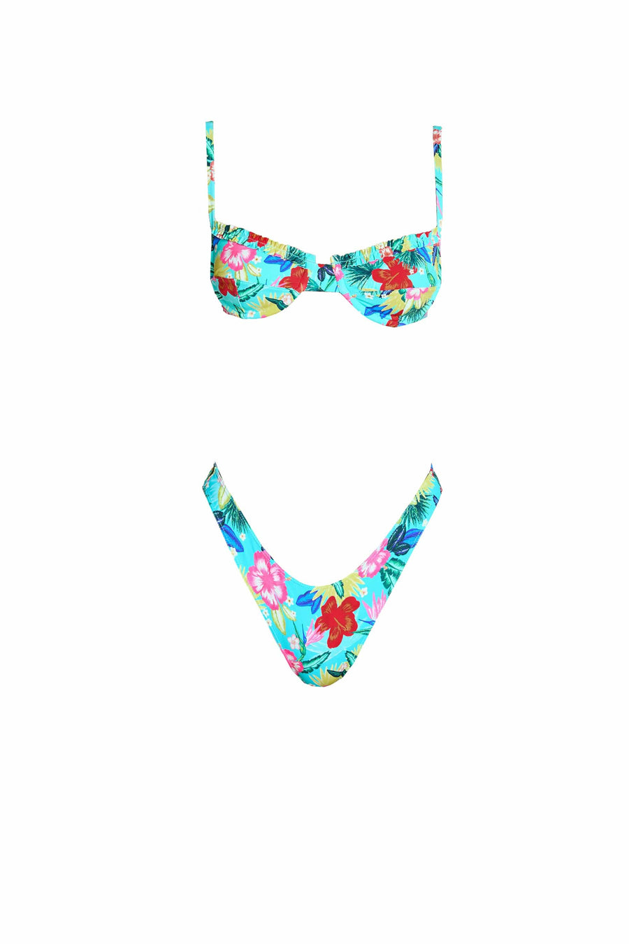 LOREN bra - retro hibiscus  -  SWIM TOPS  -  B Ā M B A S W I M