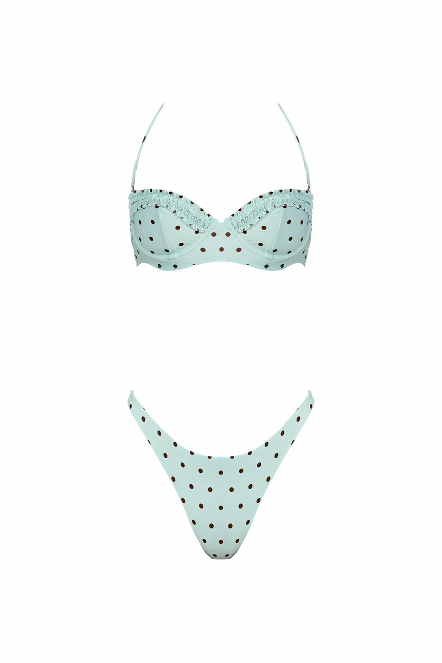 DOLLY top - mint choc – BĀMBA Swim USA